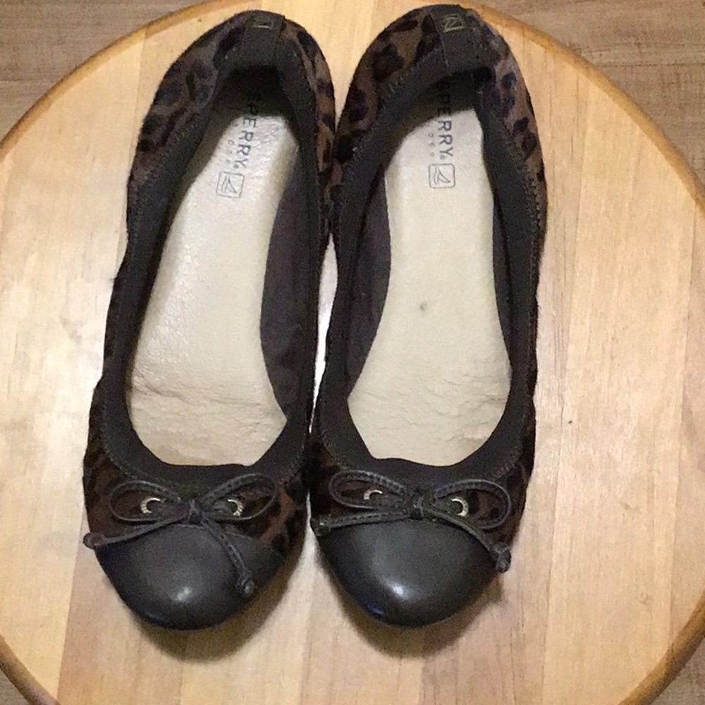 Sperry Animal Print Ballet Flats
